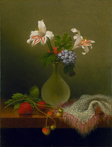 Martin Johnson Heade A Vase of Corn Lilies and Heliotrope oil painting image